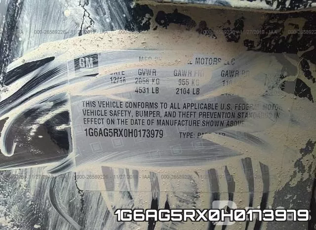 1G6AG5RX0H0173979 фото 10