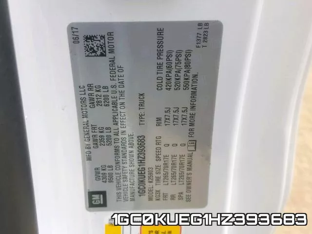 1GC0KUEG1HZ393683 фото 2