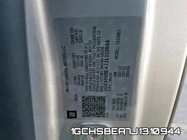 1GCHSBEA7J1310944 фото 2