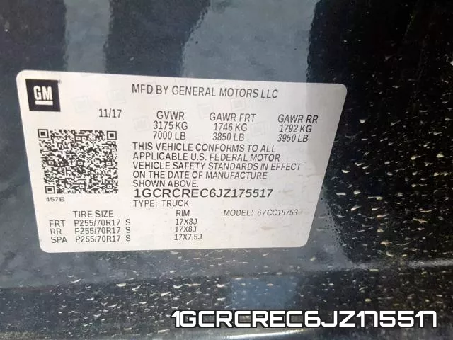 1GCRCREC6JZ175517 фото 2