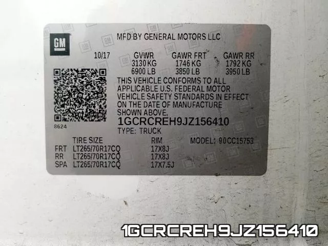 1GCRCREH9JZ156410 фото 2