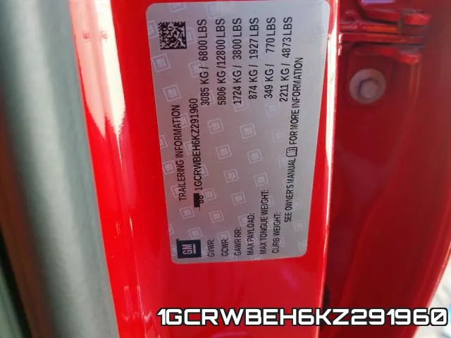 1GCRWBEH6KZ291960 фото 2