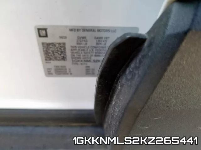 1GKKNMLS2KZ265441 фото 2