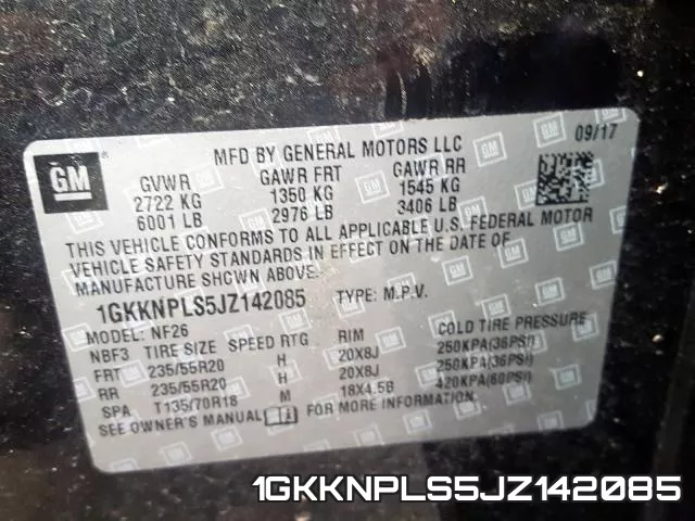1GKKNPLS5JZ142085 фото 2