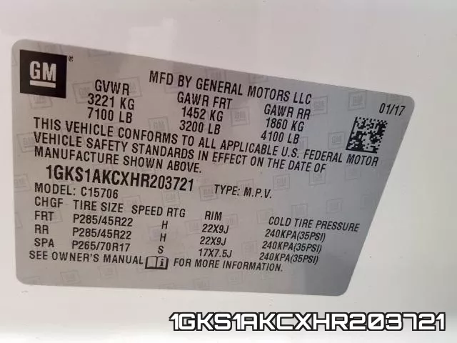 1GKS1AKCXHR203721 фото 2