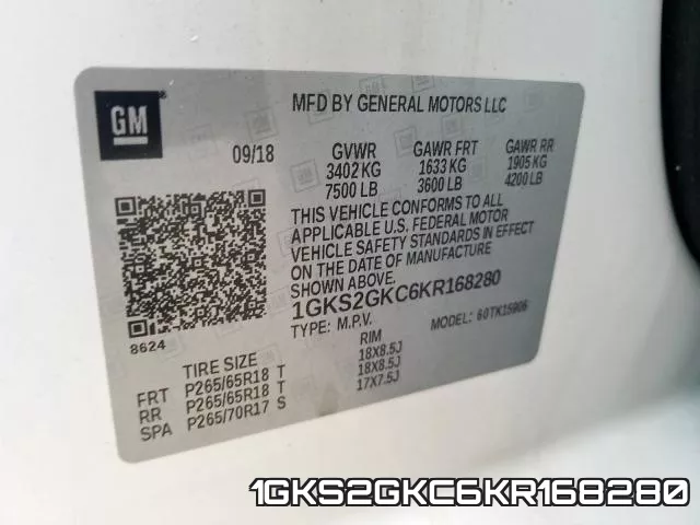 1GKS2GKC6KR168280 фото 2