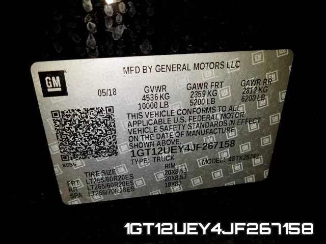 1GT12UEY4JF267158 фото 2
