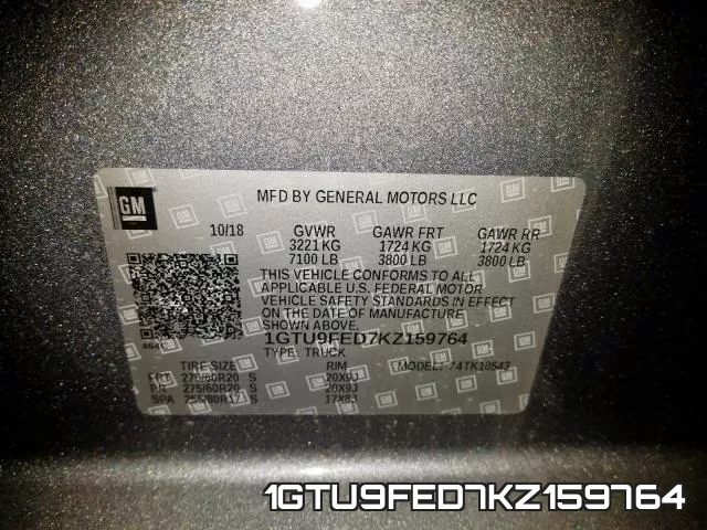 1GTU9FED7KZ159764 фото 2