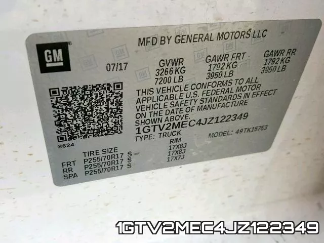 1GTV2MEC4JZ122349 фото 2