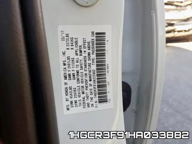 1HGCR3F91HA033882 фото 2