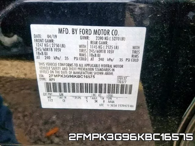 2FMPK3G96KBC16575 фото 2