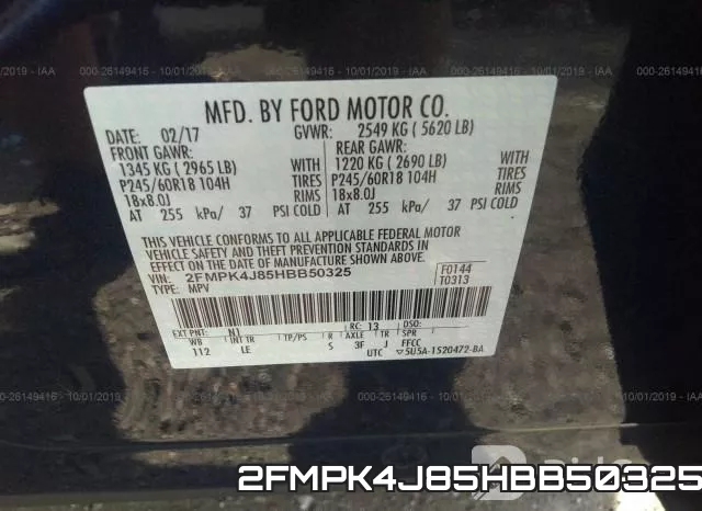 2FMPK4J85HBB50325 фото 10