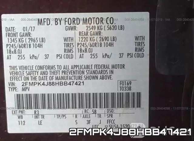 2FMPK4J88HBB47421 фото 10