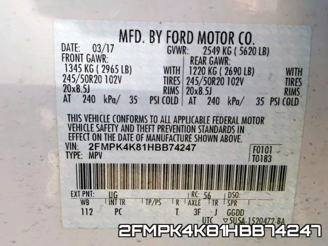 2FMPK4K81HBB74247 фото 2