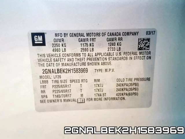 2GNALBEK2H1583969 фото 2