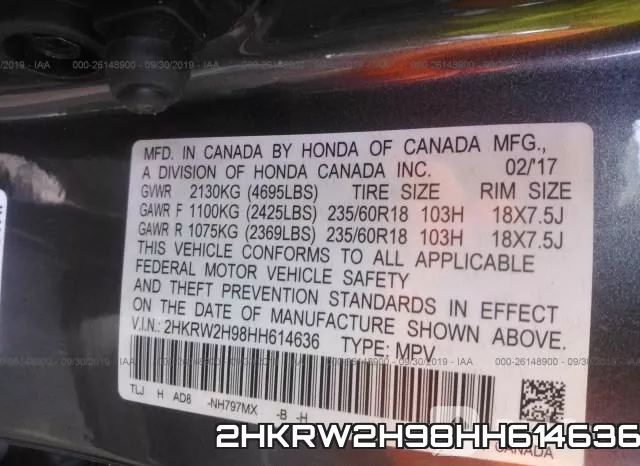 2HKRW2H98HH614636 фото 10