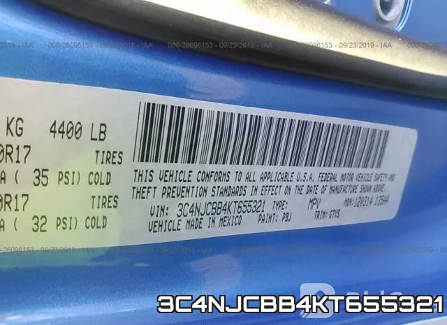 3C4NJCBB4KT655321 фото 9