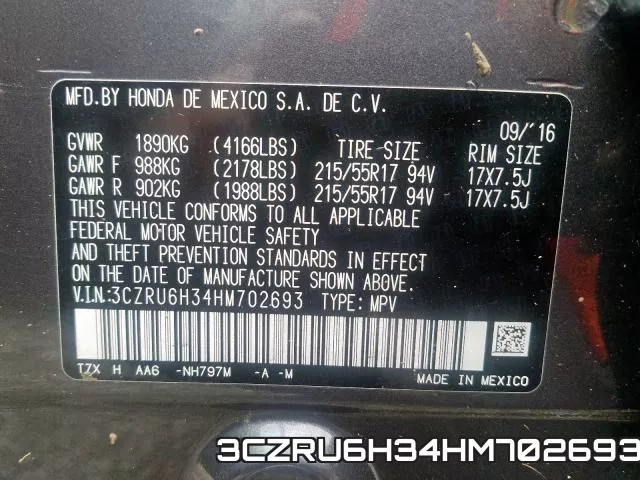 3CZRU6H34HM702693 фото 2