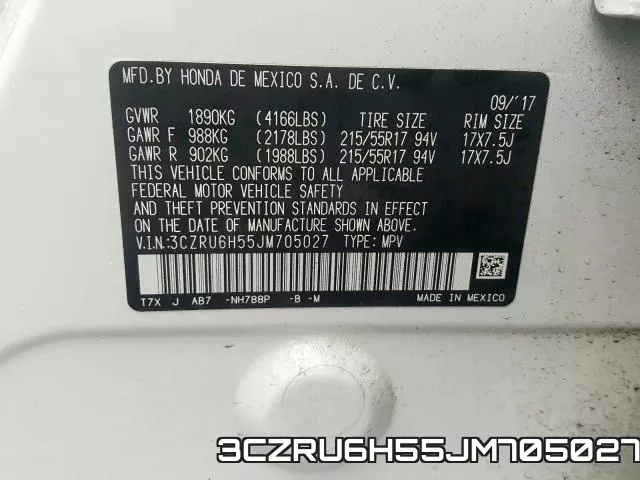 3CZRU6H55JM705027 фото 2