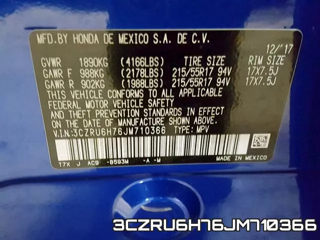 3CZRU6H76JM710366 фото 2