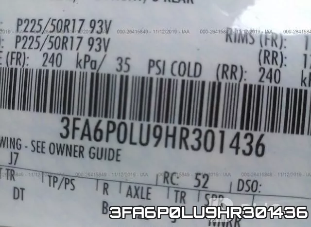 3FA6P0LU9HR301436 фото 8