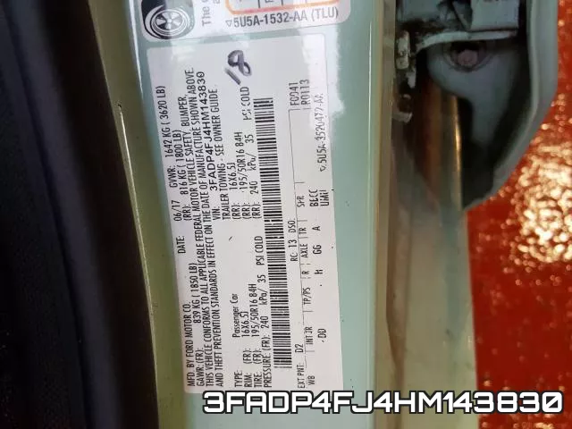 3FADP4FJ4HM143830 фото 2