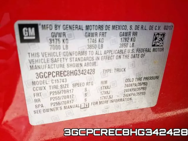 3GCPCREC8HG342428 фото 2
