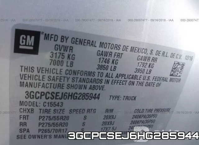 3GCPCSEJ6HG285944 фото 10