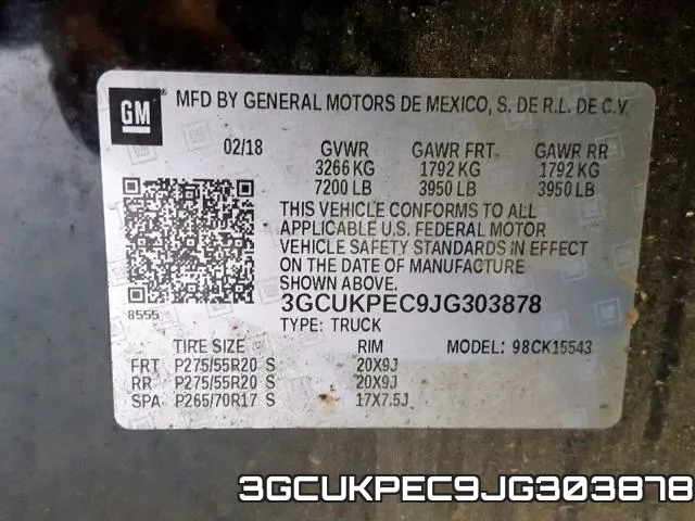 3GCUKPEC9JG303878 фото 2