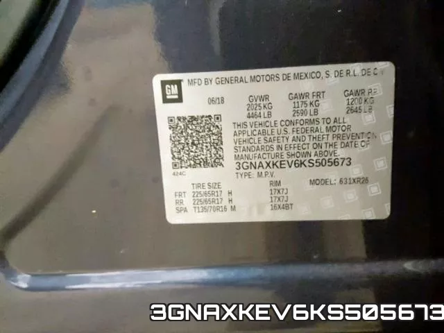 3GNAXKEV6KS505673 фото 2