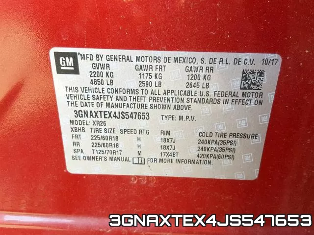 3GNAXTEX4JS547653 фото 2