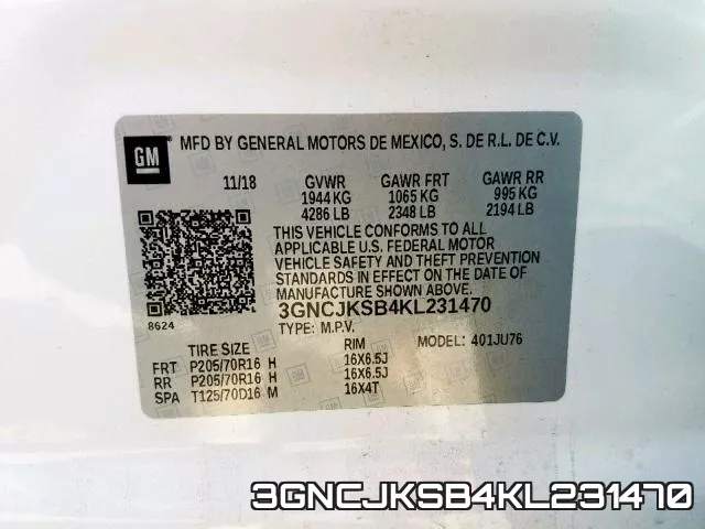 3GNCJKSB4KL231470 фото 2