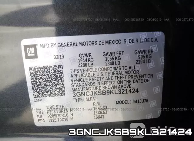 3GNCJKSB9KL321424 фото 10