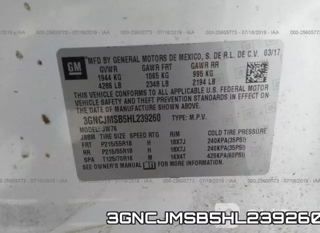 3GNCJMSB5HL239260 фото 10