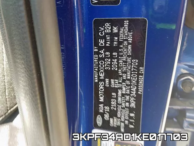 3KPF34AD1KE017703 фото 2