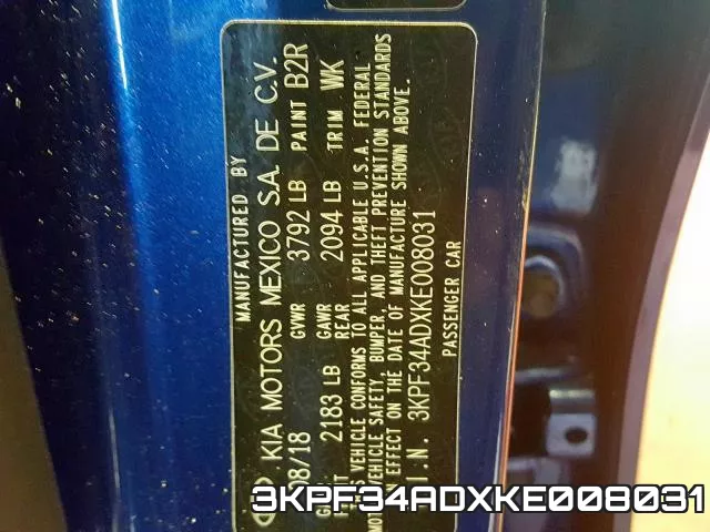 3KPF34ADXKE008031 фото 2