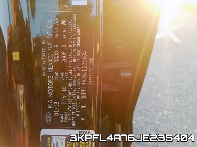 3KPFL4A76JE235404 фото 2