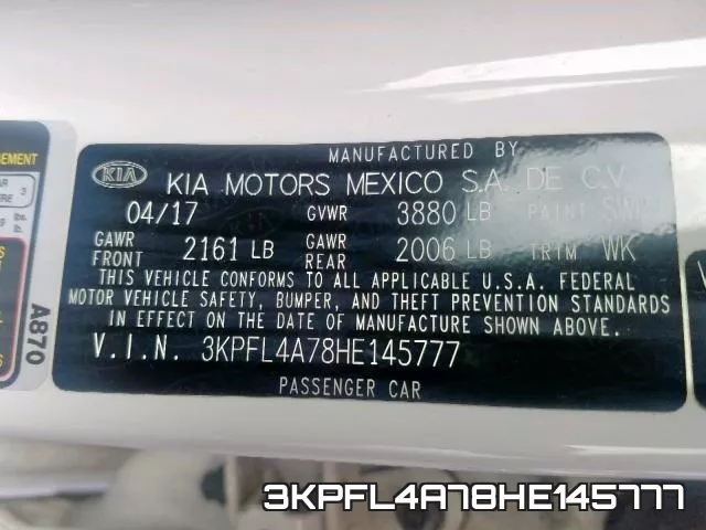 3KPFL4A78HE145777 фото 2
