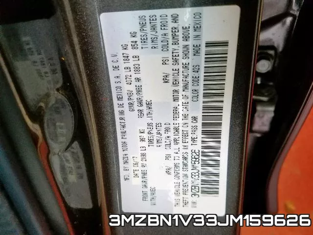 3MZBN1V33JM159626 фото 2