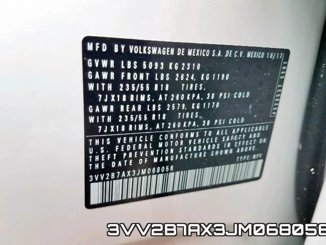 3VV2B7AX3JM068056 фото 2