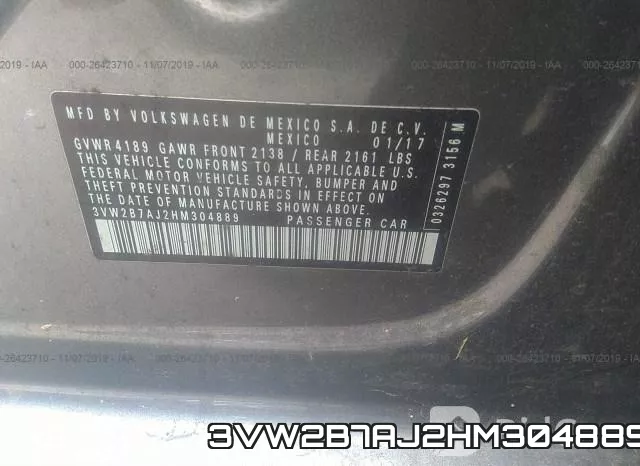 3VW2B7AJ2HM304889 фото 9