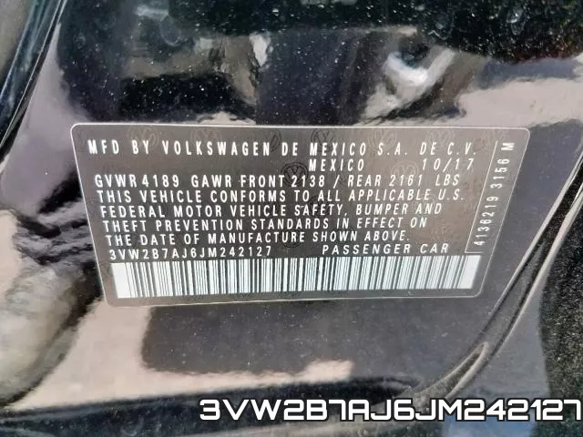 3VW2B7AJ6JM242127 фото 2