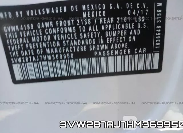 3VW2B7AJ7HM369950 фото 10