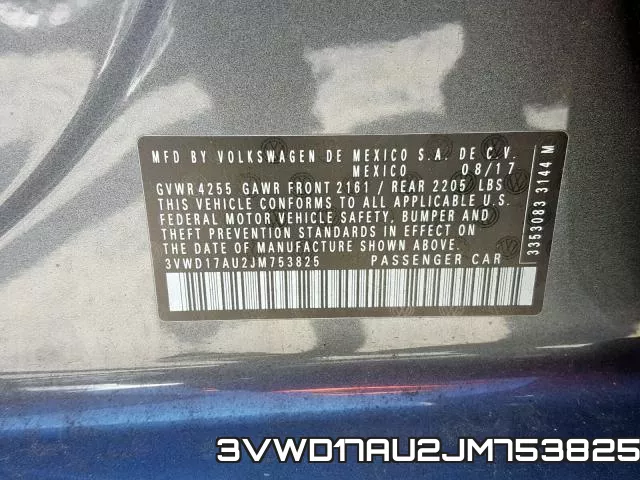 3VWD17AU2JM753825 фото 2