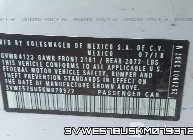 3VWE57BU5KM079372 фото 9