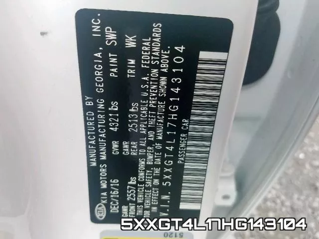 5XXGT4L17HG143104 фото 2