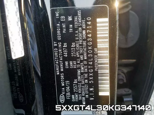 5XXGT4L30KG347140 фото 2