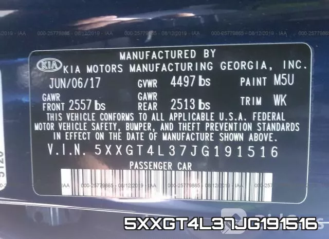 5XXGT4L37JG191516 фото 9