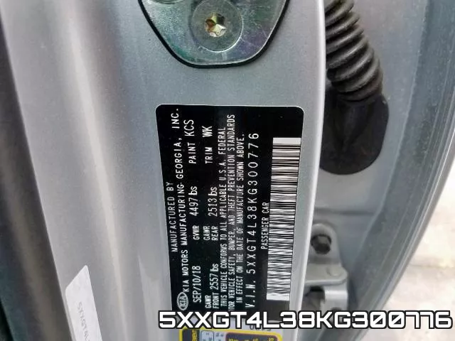 5XXGT4L38KG300776 фото 2
