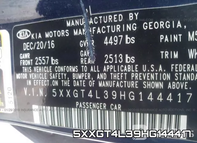 5XXGT4L39HG144417 фото 9